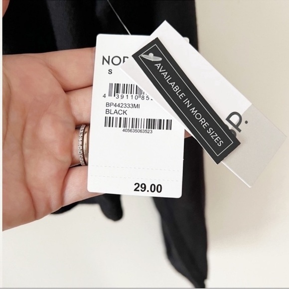 BP Black Soft Knit Long Sleeve Drawstring Cowl Neck Pullover Top size Small NEW - Picture 3 of 7